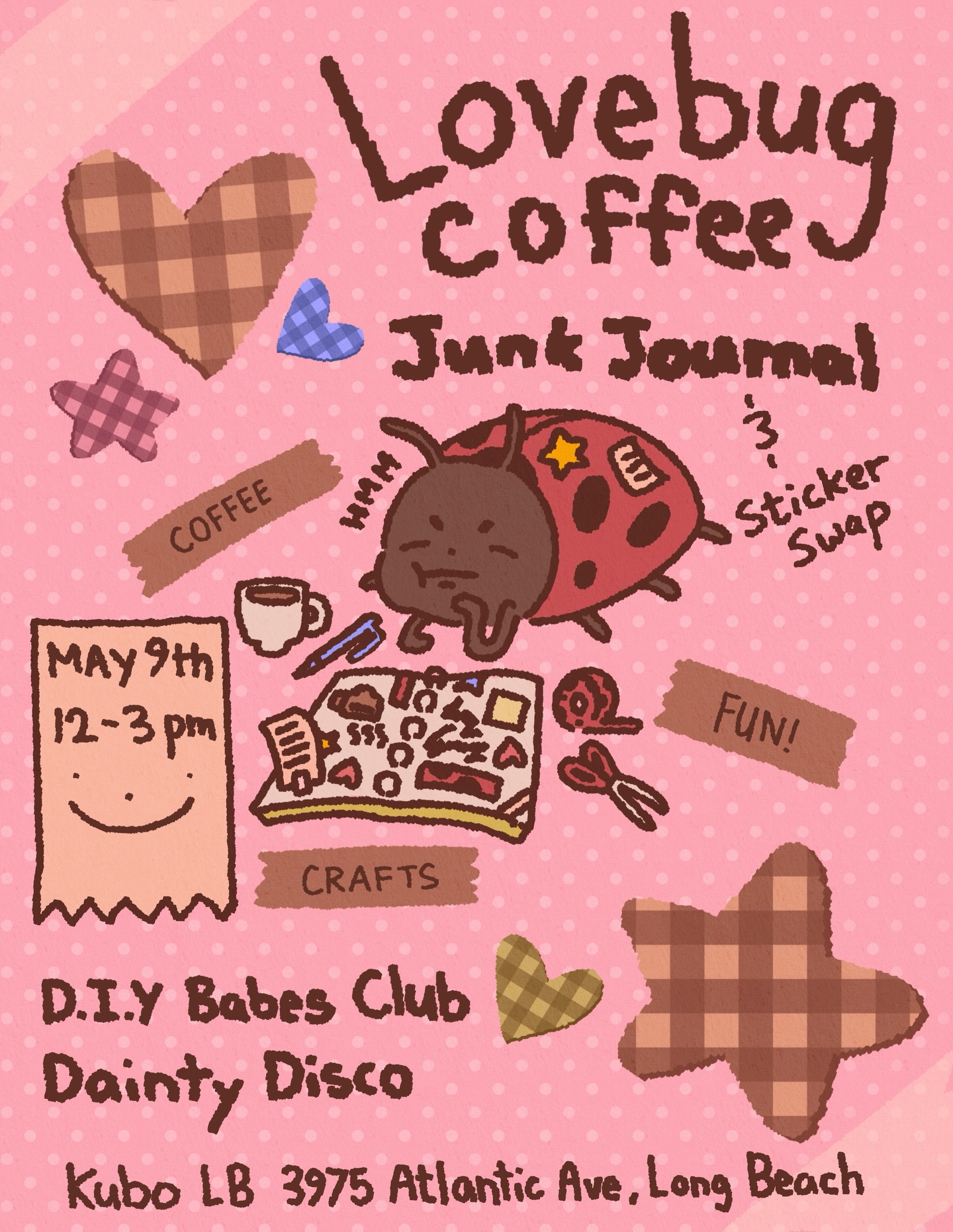 kawaii rainbow checkered standard menu artwork